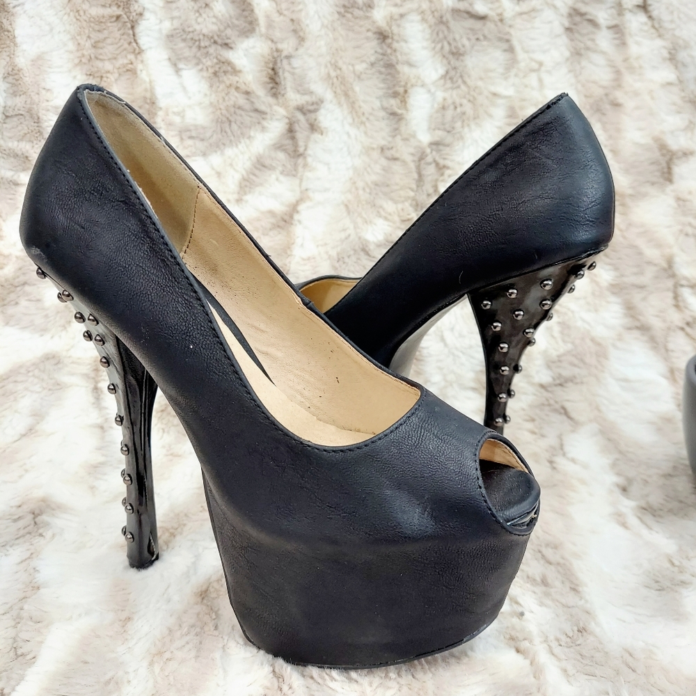 FRH Platform Peep Toe Pumps sz 7 - Picture 2 of 8